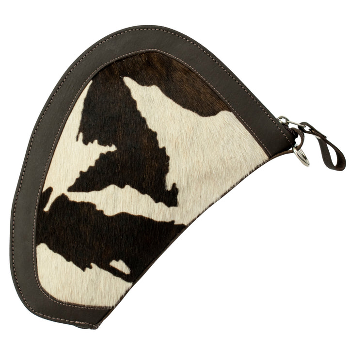 Padded Gun Case in pony hair-on with hand tooled leather accents