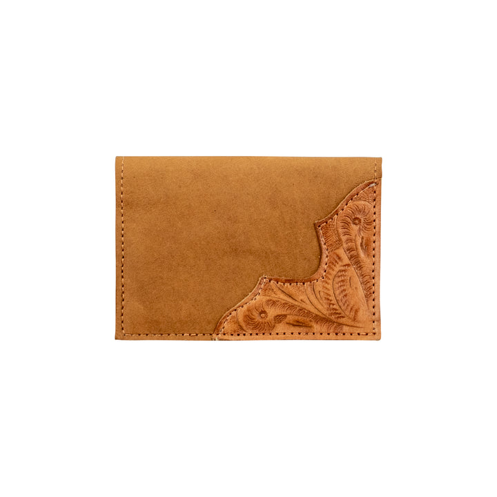 Classic Travel passport holder with hand tooled leather accents