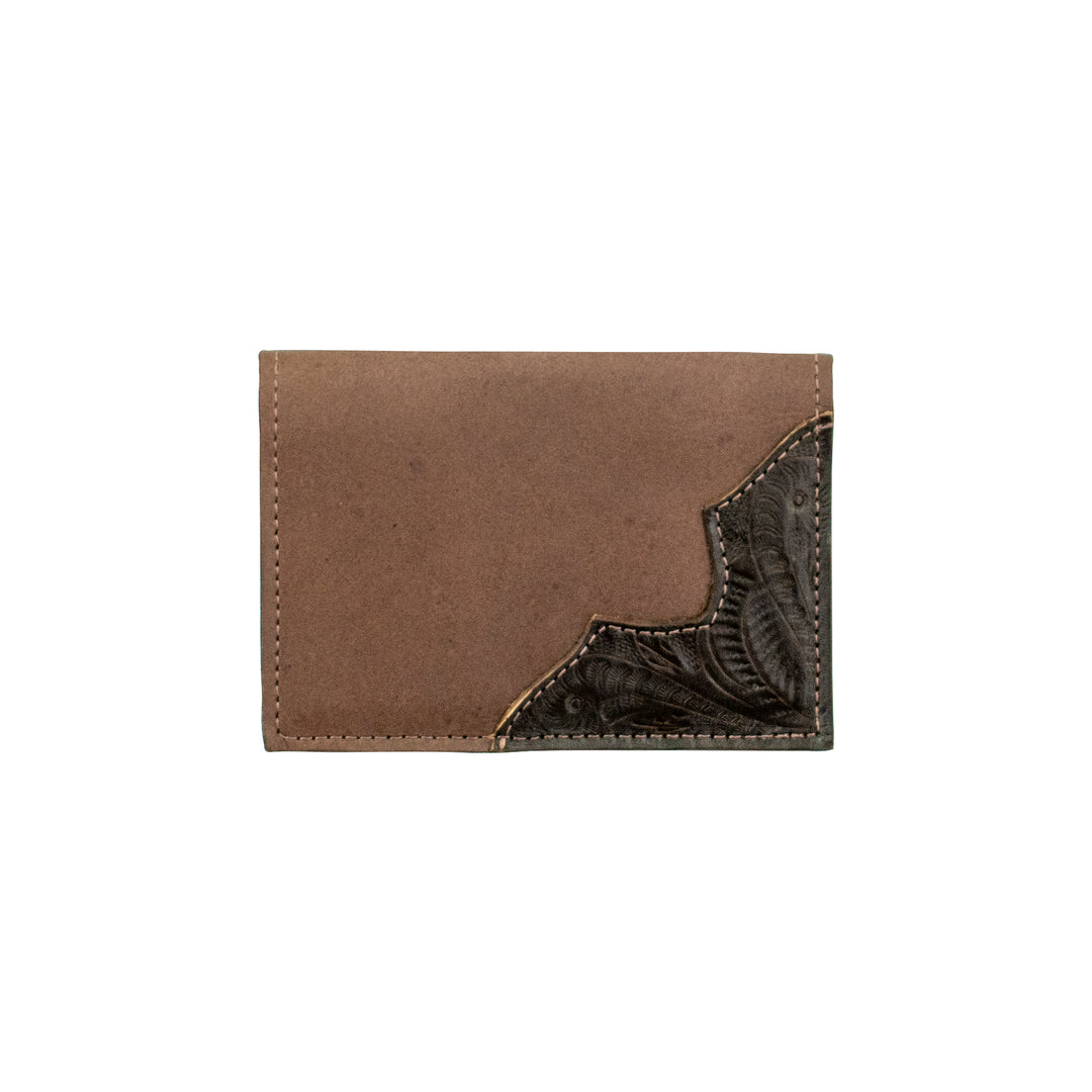 Classic Travel passport holder with hand tooled leather accents