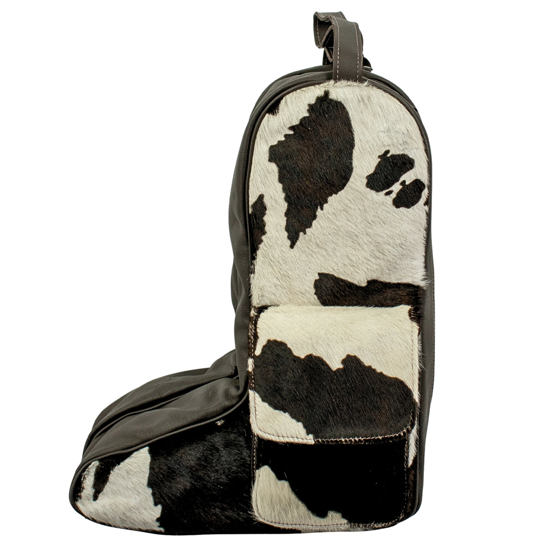 Cowtown boot bag in pony with hair-on hide leather accents