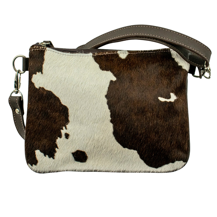 Cowtown multi-compartment Crossbody in pony with hair-on hide leather accents