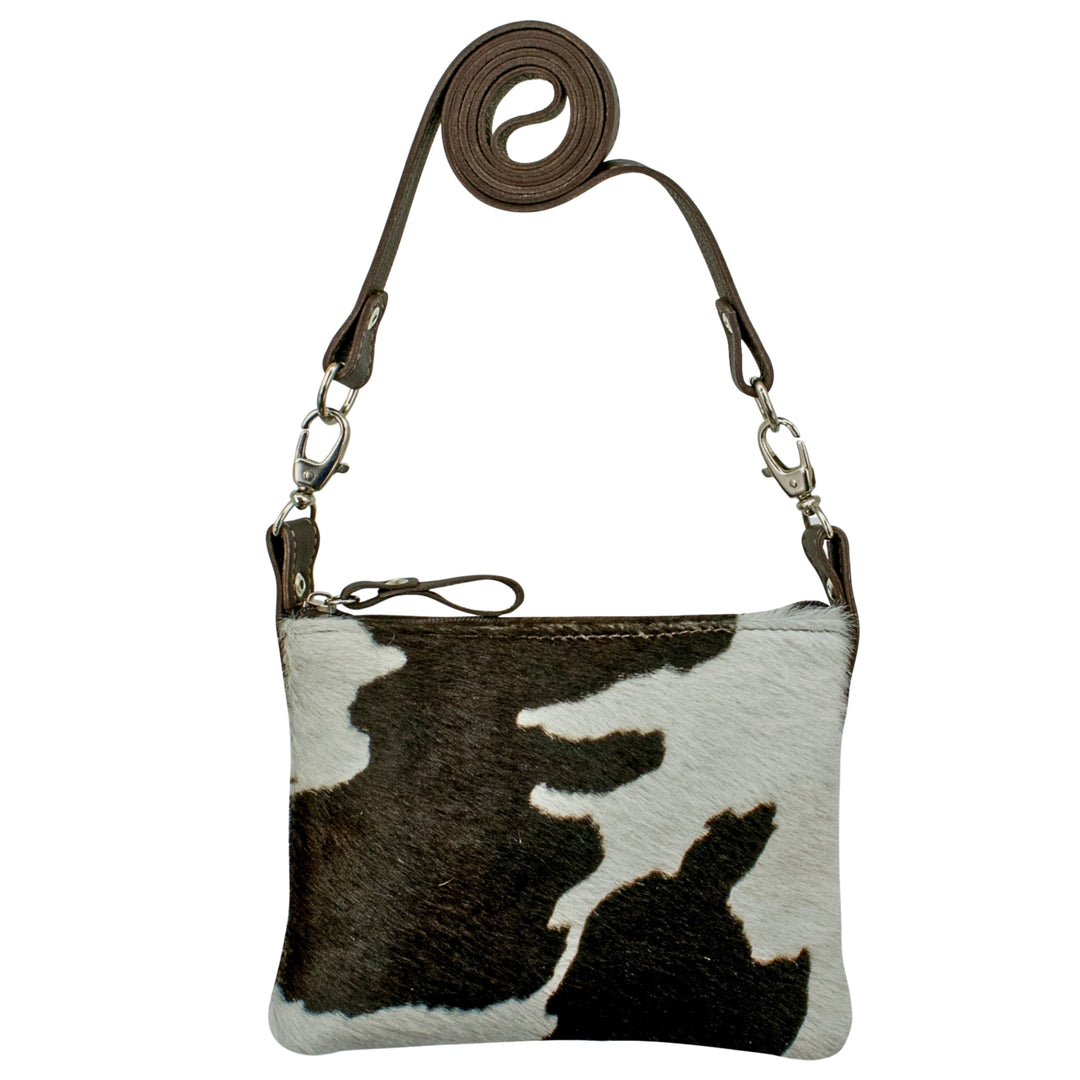 Cowtown crossbody/hip bag in pony with hair-on hide leather accents