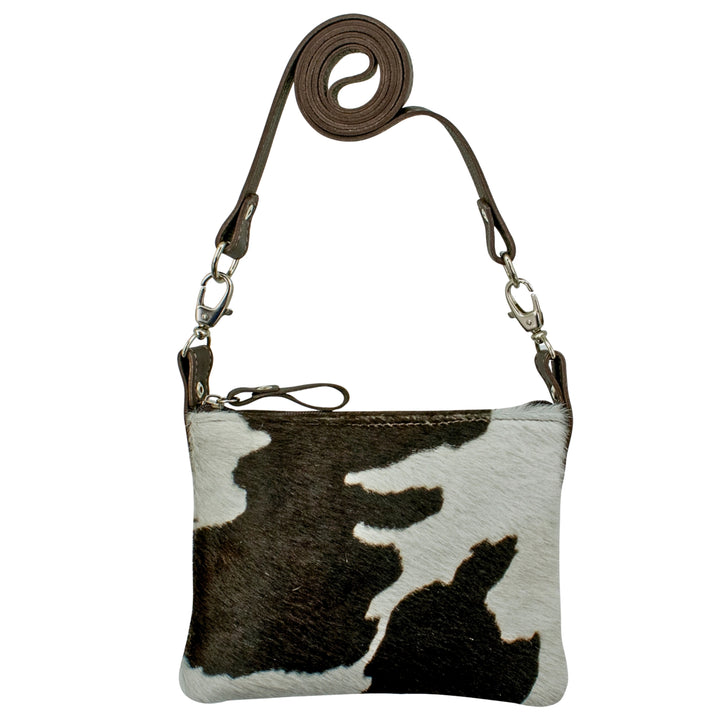 Cowtown crossbody/hip bag in pony with hair-on hide leather accents
