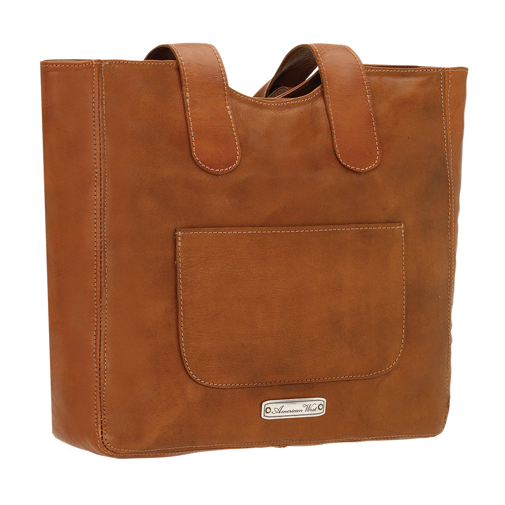 Back view of Mohave Canyon tote with slip pocket