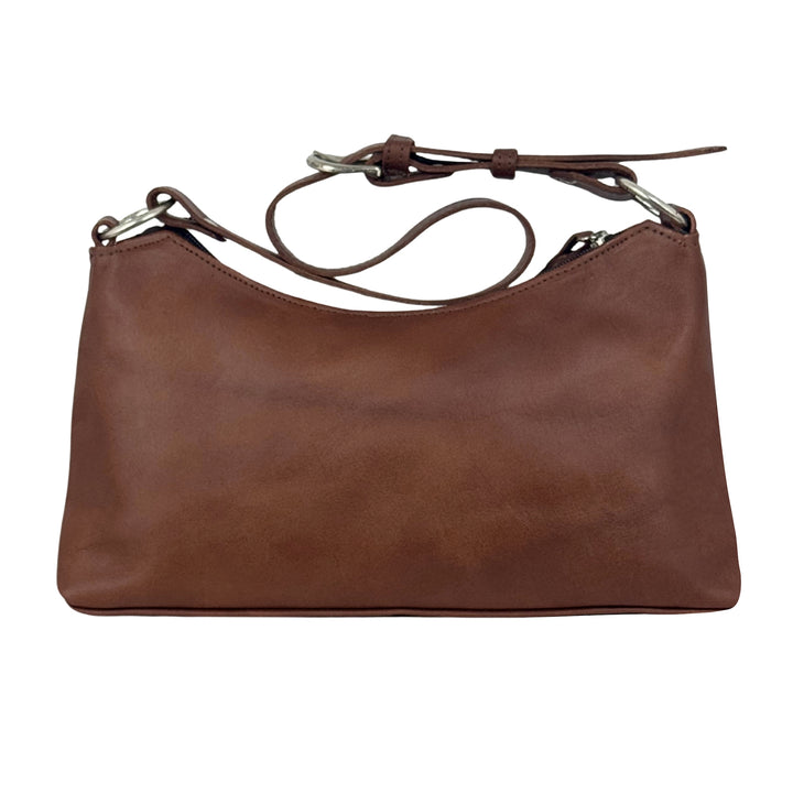 Harvest Moon Zip-Top Shoulder Bag – Hand Tooled Genuine Leather