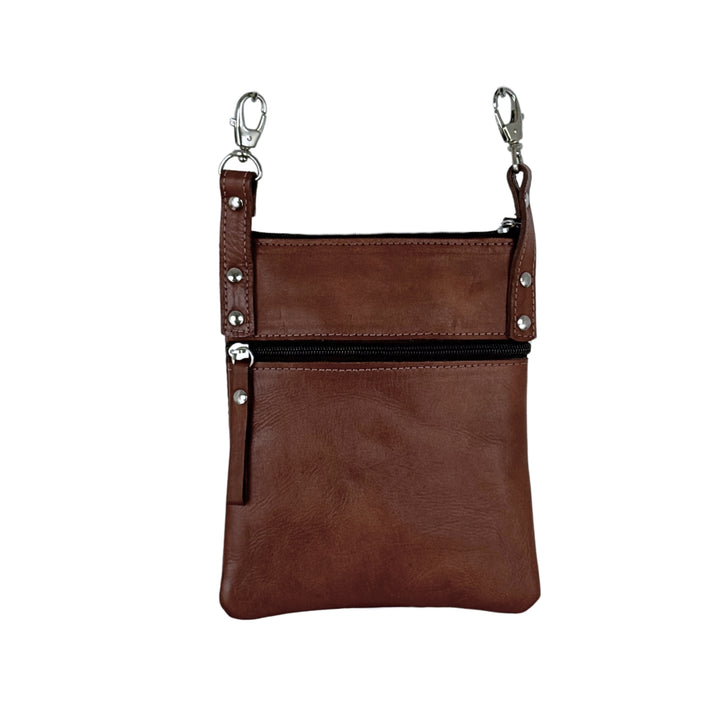 Harvest Moon Trail Rider Tall Crossbody - Hand Tooled Genuine Leather