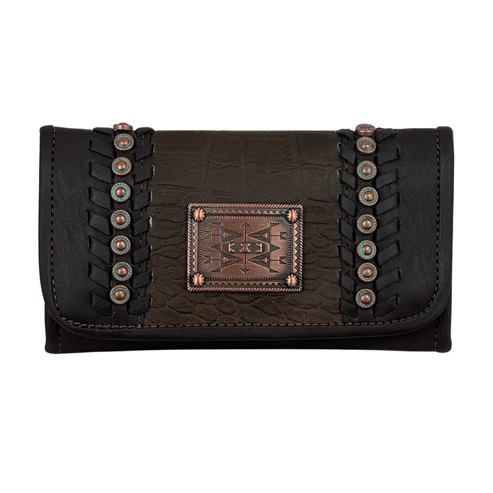 Croco Ladies’ Tri-Fold Wallet – Genuine Leather