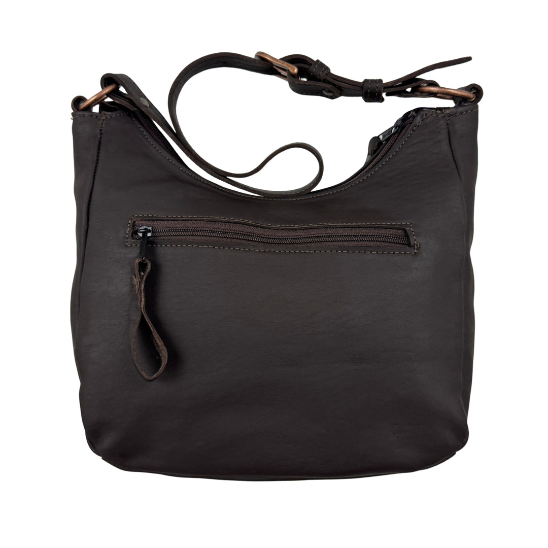Croco Zip-Top Everyday Hobo – Genuine Leather