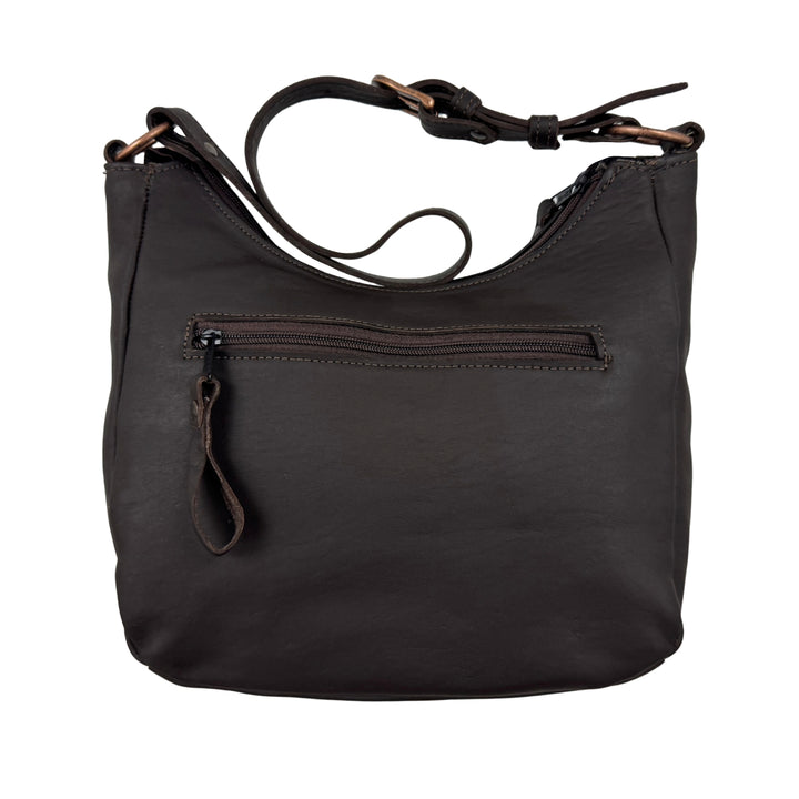 Croco Zip-Top Everyday Hobo – Genuine Leather