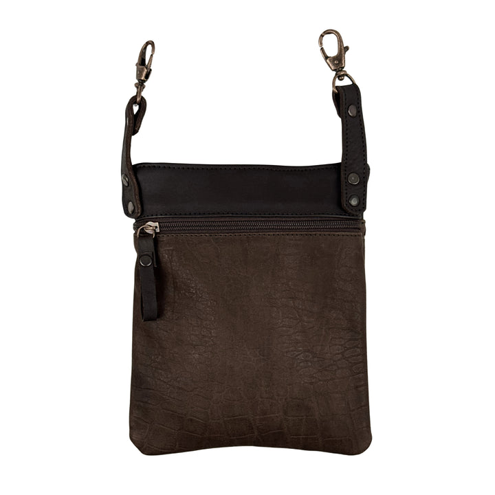 Croco Trail Rider Tall Crossbody – Genuine Leather