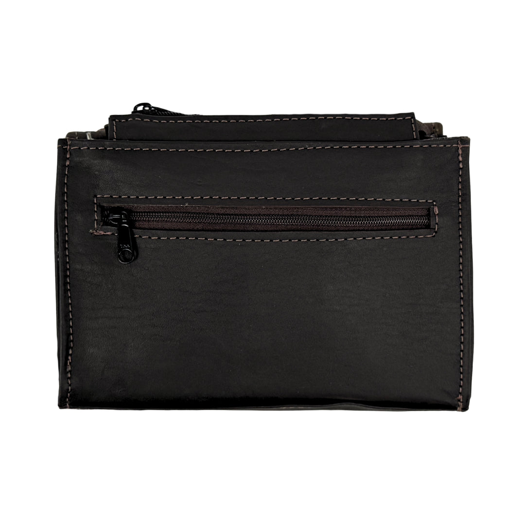 Croco Texas Two-Step Crossbody Bag/Wallet – Genuine Leather