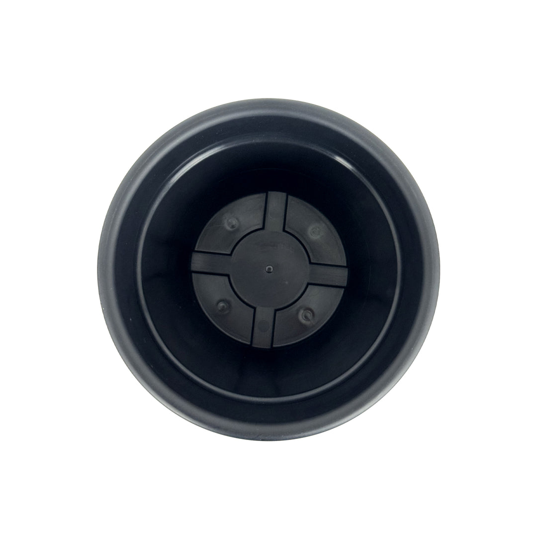 Top view of American West at Home six and a half inch round planter in natural tan