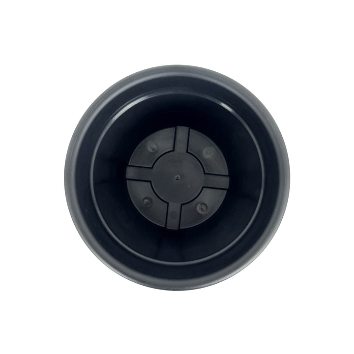 Top view of American West at Home six and a half inch round planter in natural tan