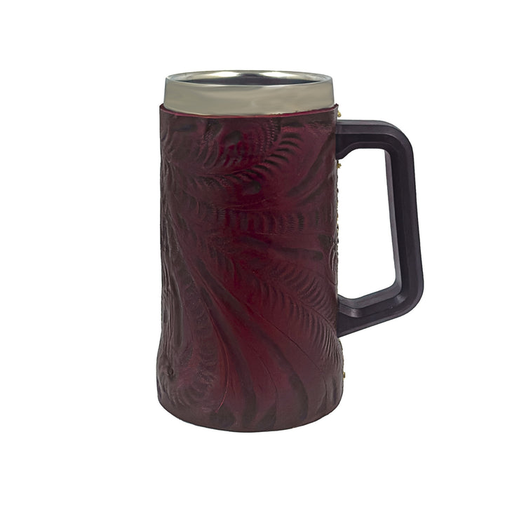 American West at Home insulated beer/beverage mug in crimson