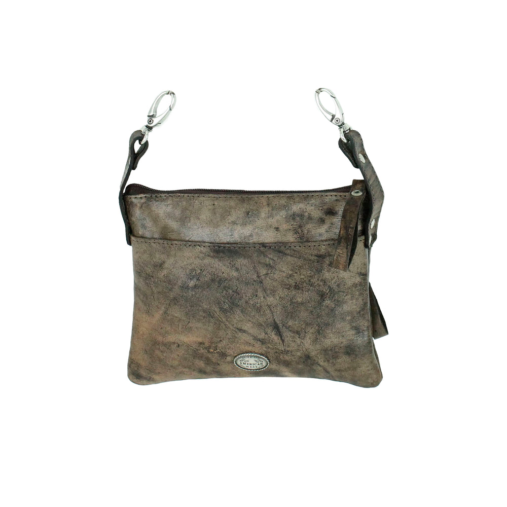 Back view of Hitchin' Post crossbody bag/hip bag with slip pocket