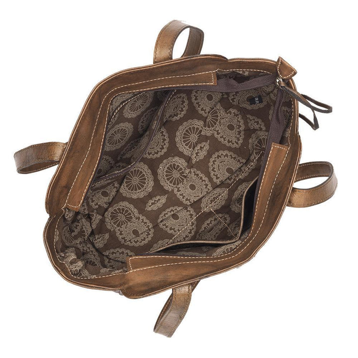 Inside view of Cow Town conceal carry tote