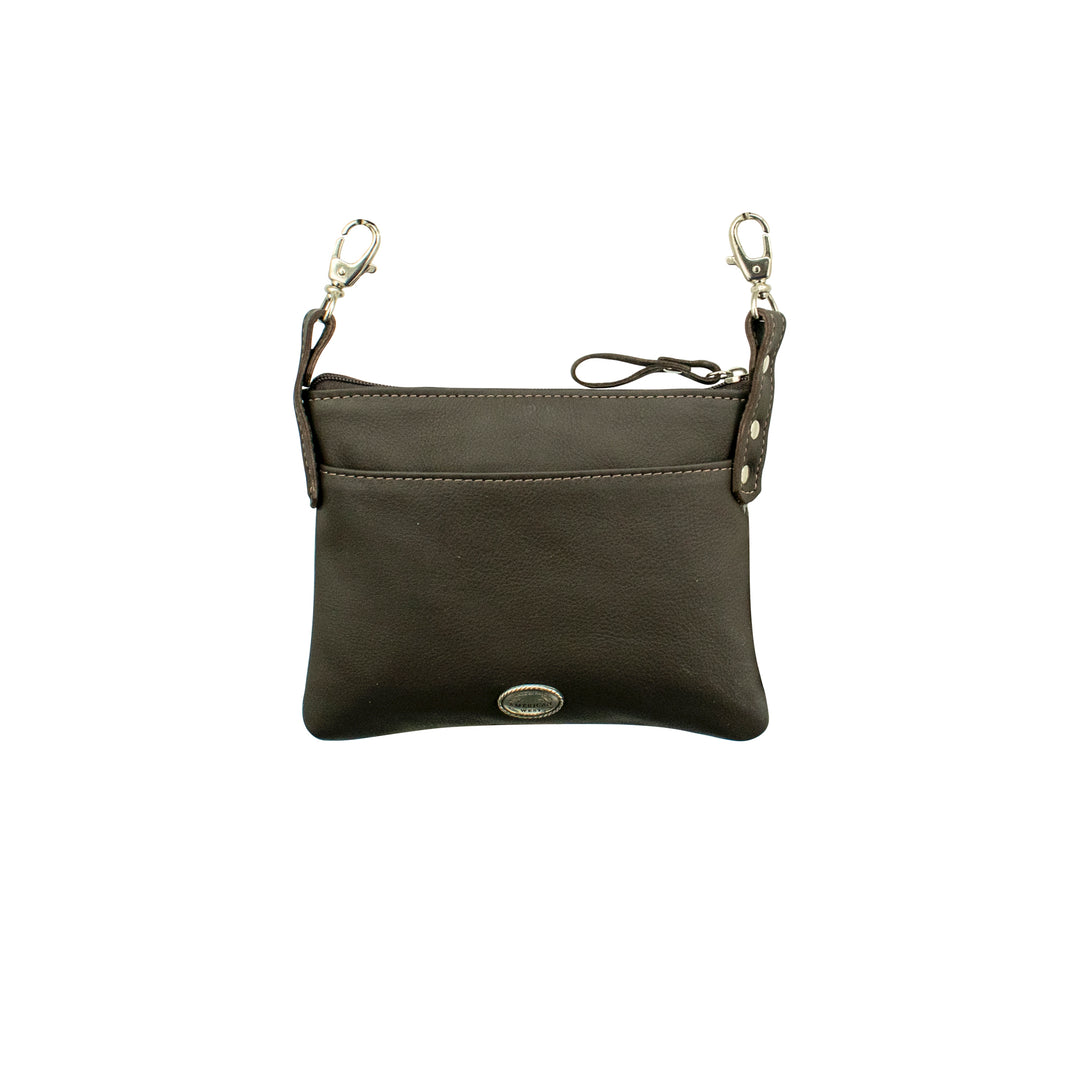 Back view of Cowtown crossbody bag/hip bag in pony