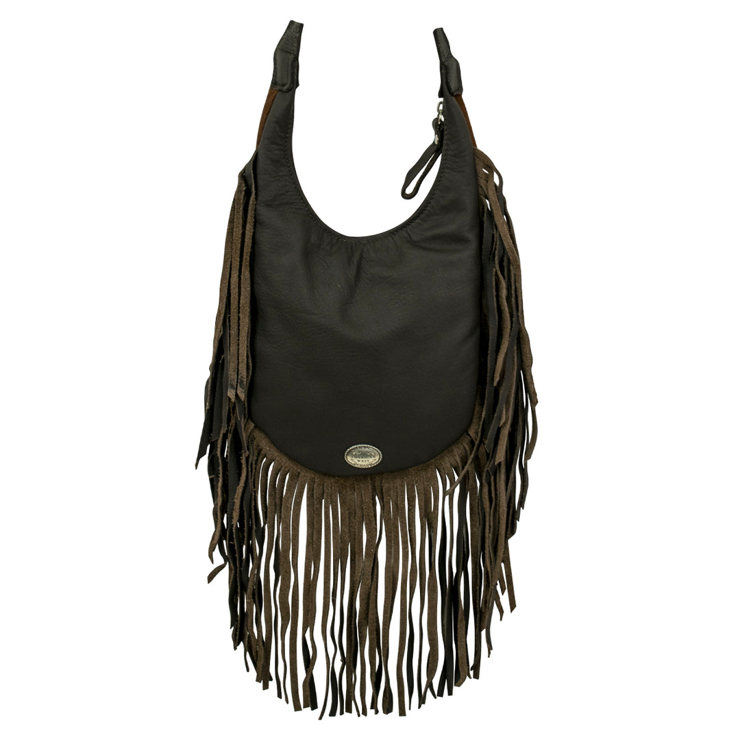 Back view of Fringed Cowgirl crossbody bag