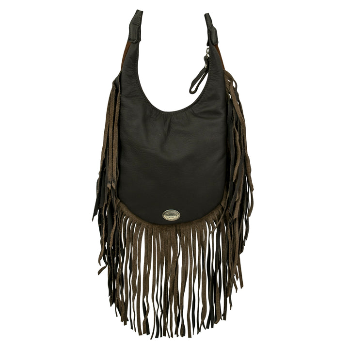 Back view of Fringed Cowgirl crossbody bag