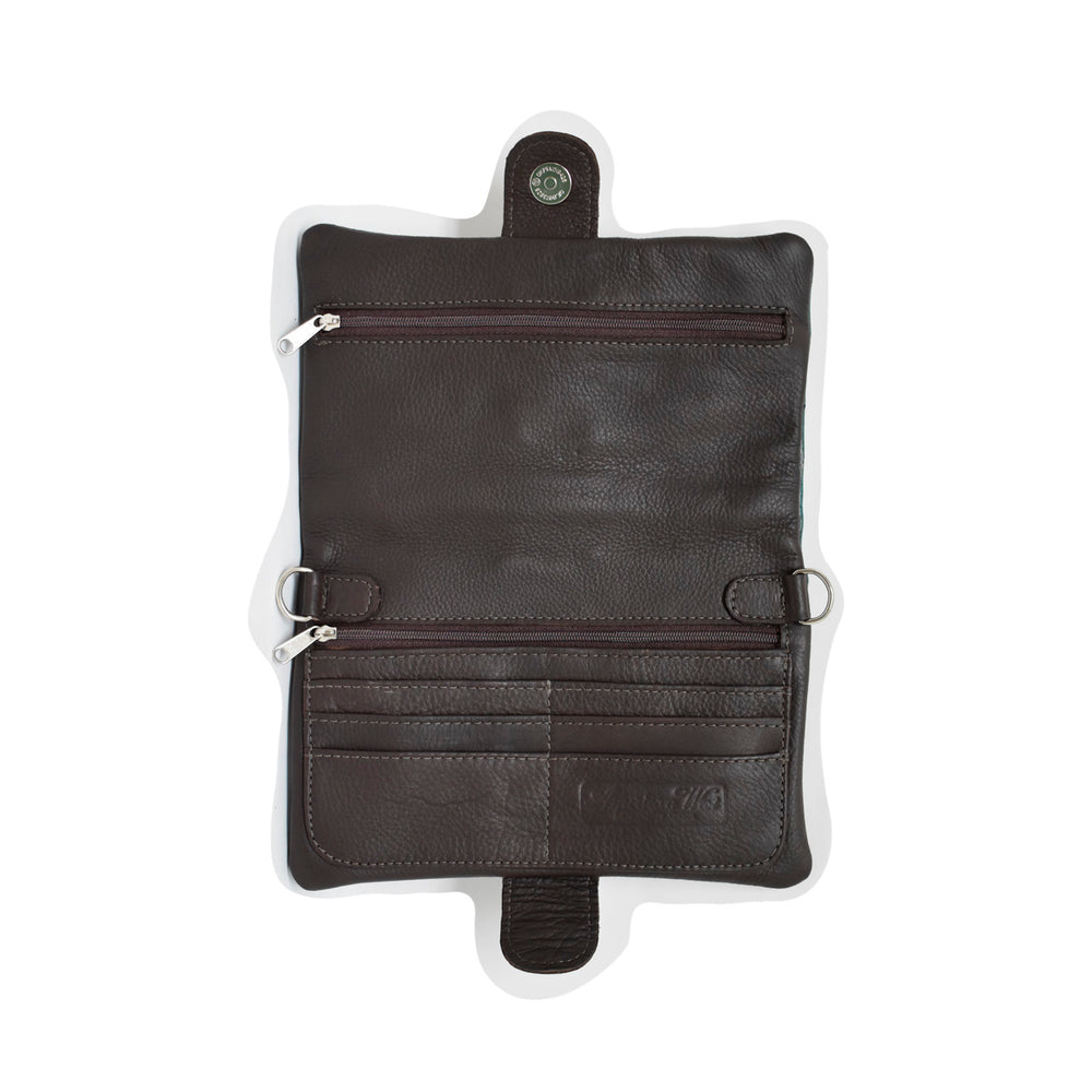 Inside view of Grab and Go crossbody bag foldover wallet/crossbody bag