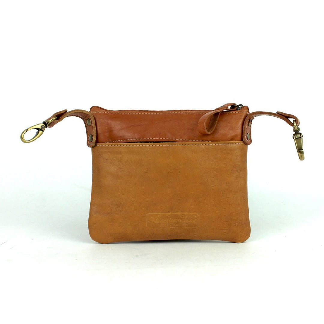 Back view of Texas Rose crossbody bag/hip bag with slip pocket