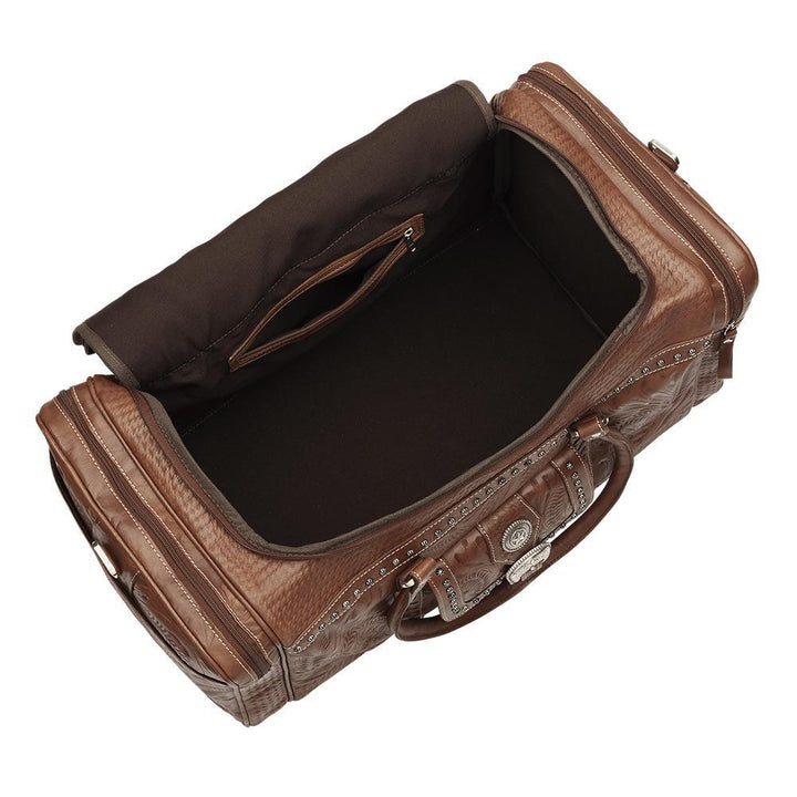 Inside view of Classic Travel duffel bag with zippered pocket
